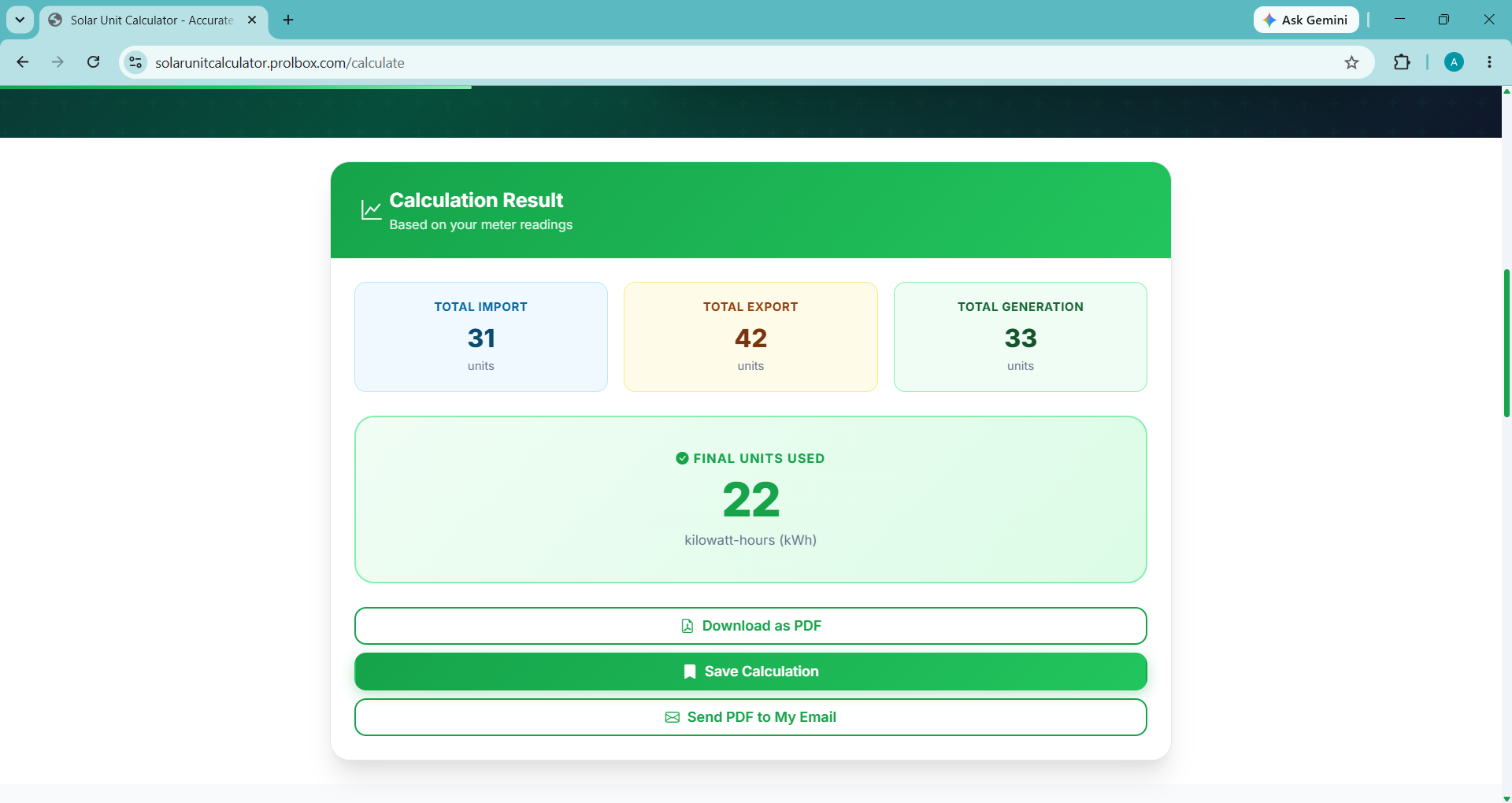 Second Solar Unit Calculator - Screenshot 23